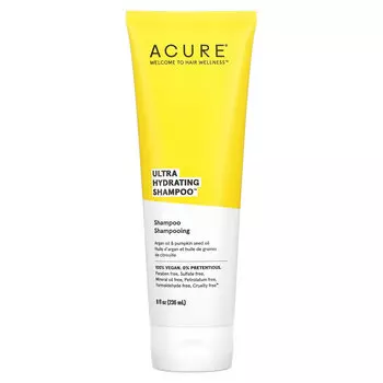 ACURE, ультраувлажняющий шампунь, с маслом арганы и тыквы, 236,5 мл (8 жидких унций)