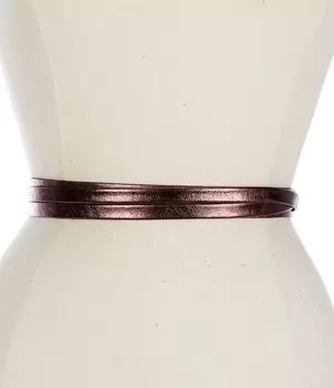 АДА 0,86Узкий кожаный ремень с запахом металлик ADA, мультиколор