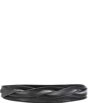 АДА 2Кожаный ремень миди с запахом ADA, черный