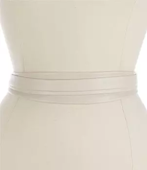 АДА 2Кожаный ремень миди с запахом ADA, слоновая кость