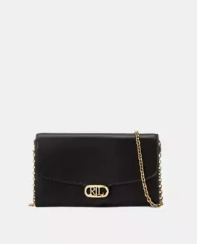 Adair средняя кожаная женская сумка через плечо Lauren Ralph Lauren, черный