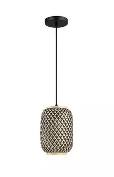 ADALLA подвесной светильник металлический матовый черный Rotan разноцветный E27 1 X макс. 40 Вт Ш:26см В:180см 17см с регулируемой яркостью Rabalux