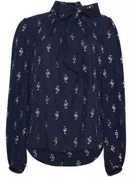 Adam Lippes блузка Джоан, синий