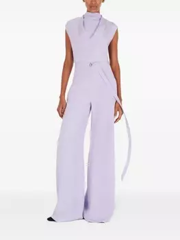 Adam Lippes комбинезон Blythe с поясом, фиолетовый