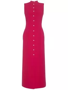 Adam Lippes платье из шерстяного крепа Rory, красный