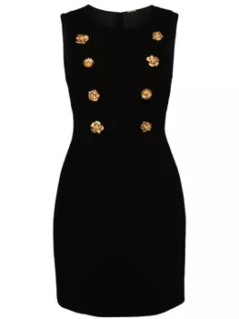 Adam Lippes шерстяное платье мини Aubrey, черный