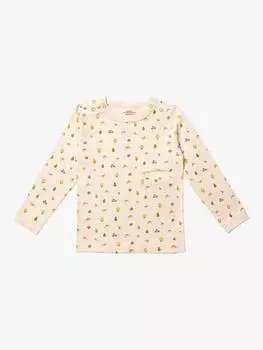 Адаптивная футболка с длинным рукавом kids'garden days easy feeding adaptive Little Green Radicals, кремовый