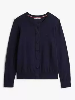 Адаптивный кардиган из богатого органического хлопка Tommy Hilfiger, цвет Dark Night Navy