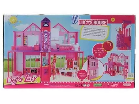 ADAR Розовый кукольный домик с лифтом 538825