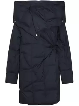 Add длинный пуховик, синий