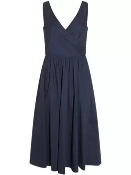 Add платье миди с V-образным вырезом, синий