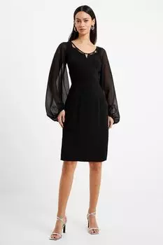 Addinala черное платье из крепа French Connection, черный