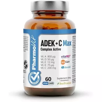 Adek + C Max Complex Active Clean Label 60 капсул Pharmovit
