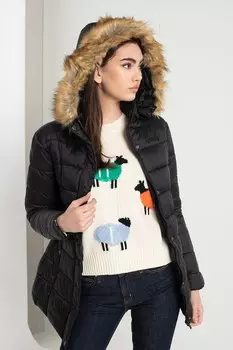 Adela зимняя утепленная куртка с капюшоном Geographical Norway, черный