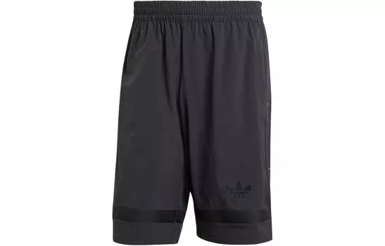 ADIBREAK Повседневные шорты унисекс черные Adidas Originals, черный