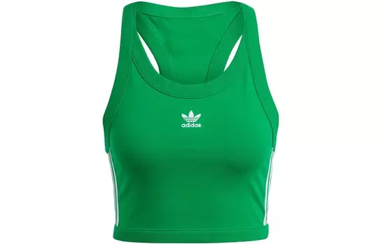 Adicolor Classics 3-полосатый короткий топ зеленый Adidas Originals