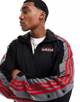 adidas – Adicolor Adibreak – Черно-красная спортивная куртка