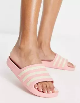 adidas – adilette – Розовые шлепанцы для бассейна