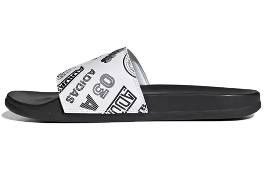 Шлепанцы и сланцы Adidas Adilette Comfort Slide 'All Over Logos - White'