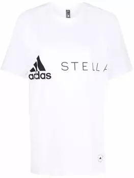 adidas by Stella McCartney футболка с логотипом, белый