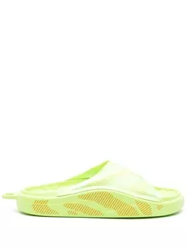 adidas by Stella McCartney шлепанцы с логотипом, зеленый