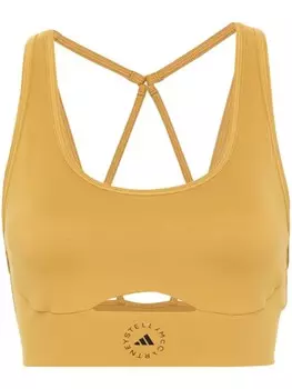 Adidas by Stella McCartney спортивный бюстгальтер TrueStrength, желтый