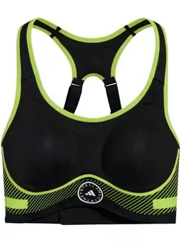 Adidas by Stella McCartney спортивный бюстгальтер TruePace с высокой ударопрочностью, черный