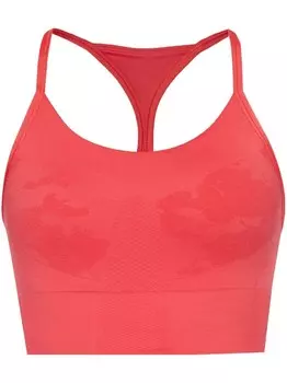 Adidas by Stella McCartney спортивный бюстгальтер с вырезом, розовый