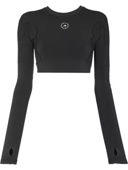 adidas by Stella McCartney укороченная футболка True Strength, черный