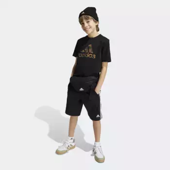 Adidas Camo Графическая футболка для мальчиков, чёрный