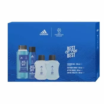 Adidas Champions League Best Of The Best Туалетная вода-спрей, 100 мл, набор из 4 предметов