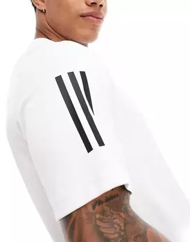 adidas Club Tennis — белая футболка с 3 полосками