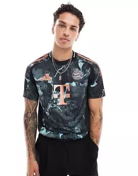 adidas Football — Бавария Мюнхен, выездная игра 24/25 — черная футбольная рубашка унисекс