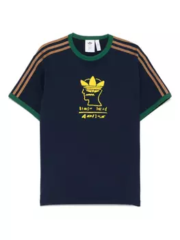 Adidas футболка с логотипом из коллаборации с Brain Dead, синий