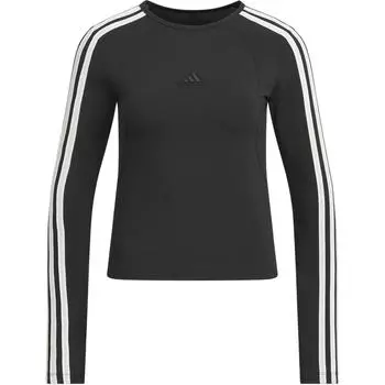 Adidas Футболка Sportlife с рукавами реглан, женская, черная/нефритово-белая