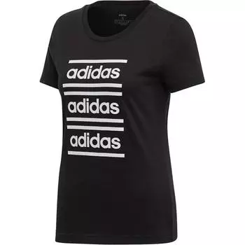 Adidas Футболка женская черно-белая