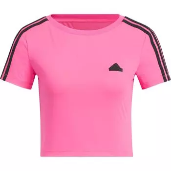 Adidas Футболка женская, обычная, пульсирующая, пурпурная