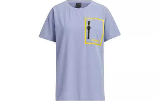 Adidas Футболка женская серебристо-серо-фиолетовые