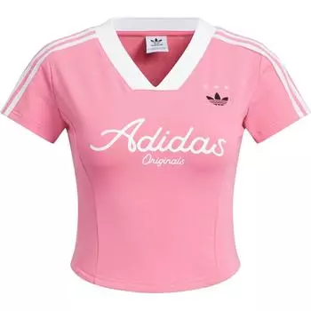 Adidas Футболка женская светло-розово-красная