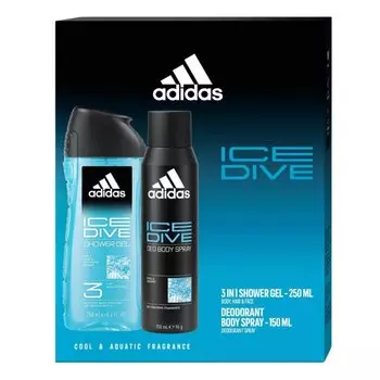 Adidas, Ice Dive, набор косметики, 2 шт.