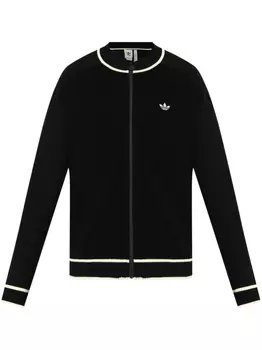 Adidas кардиган с вышитым логотипом, черный