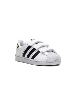 adidas Kids кроссовки Superstar CF C Leopard, белый