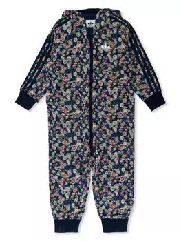Adidas Kids ромпер с принтом из коллаборации с Liberty London, синий