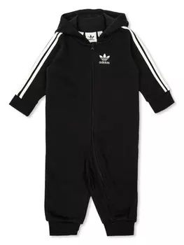 Adidas Kids ромпер с вышивкой Trefoil, черный