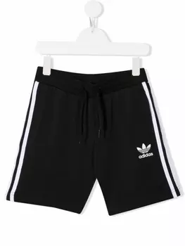 adidas Kids спортивные шорты с логотипом, черный