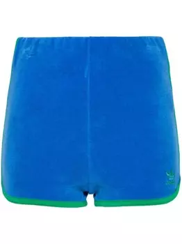Adidas махровые шорты с логотипом, синий