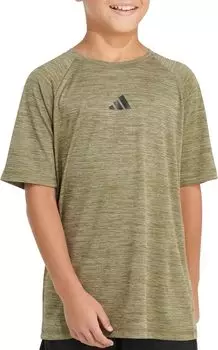Adidas Меланжевая футболка AEROREADY Essential для мальчиков