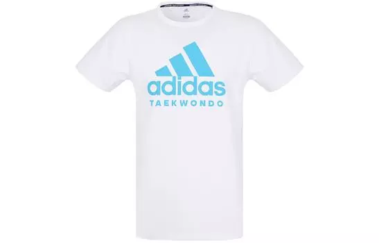 Adidas Мужская футболка, Синие цветы на белом фоне