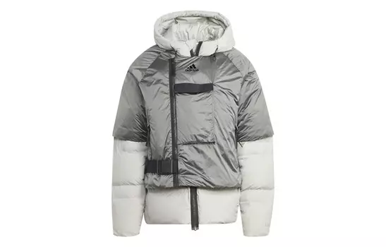Adidas Мужская куртка-пуховик, Металлический Серый