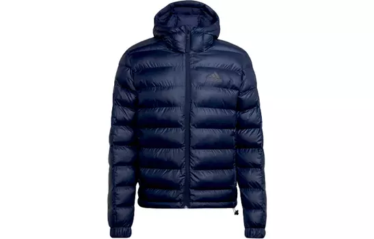 Мужская стеганая куртка Adidas, темно-синий